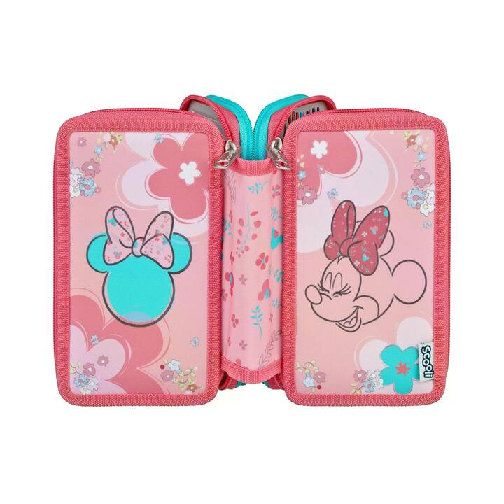 SCOOLI Etui Minnie Mouse (Blau, Rot, Rosa)