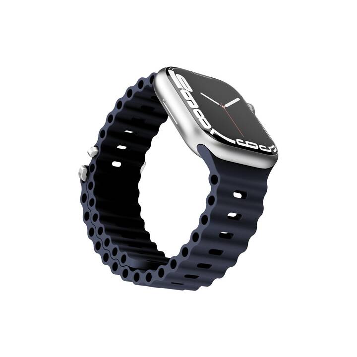 VONMÄHLEN Wave Cinturini (Apple Watch 45 mm / 42 mm / 49 mm / 44 mm, Blu)