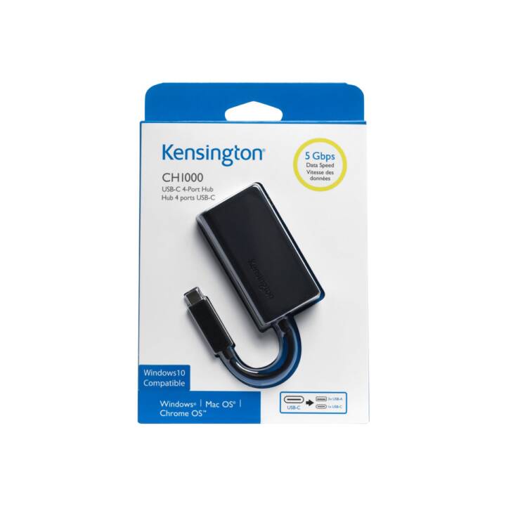 KENSINGTON CH1000 (4.0 Ports, USB Typ-A, USB Typ-C)