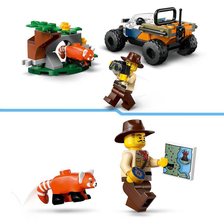 LEGO City Le tout-terrain de l’explorateur de la jungle et le panda roux (60424)