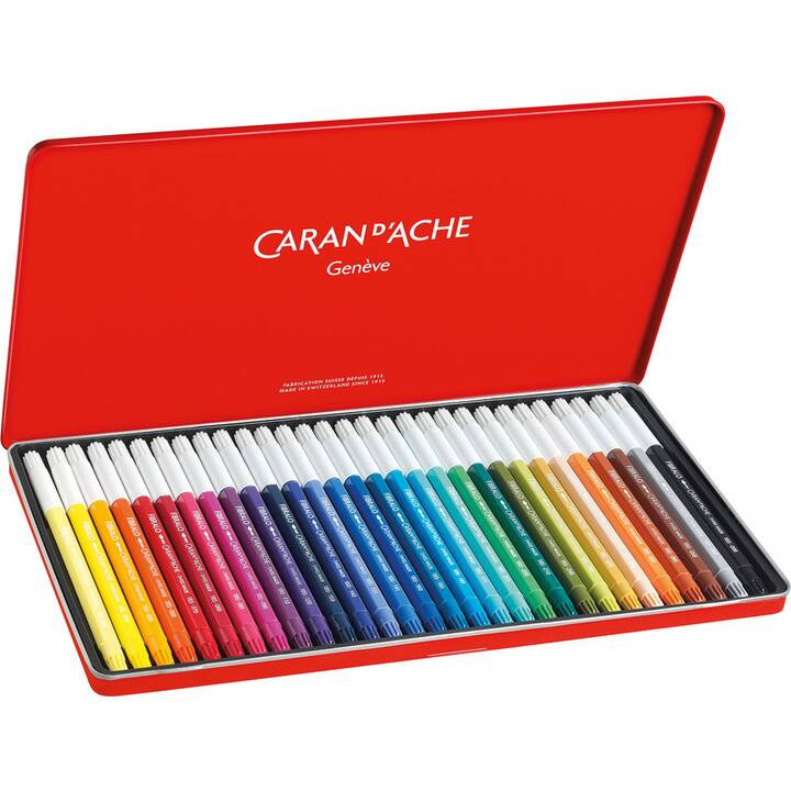 CARAN D'ACHE Fibralo Pennarello (Multicolore, 30 pezzo)