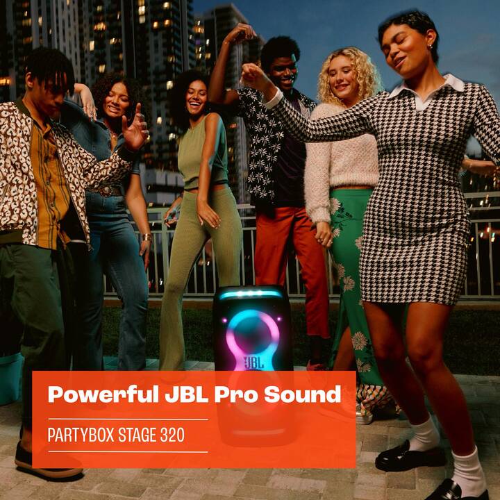 JBL BY HARMAN PartyBox Stage 320 (Nero, Multicolore)