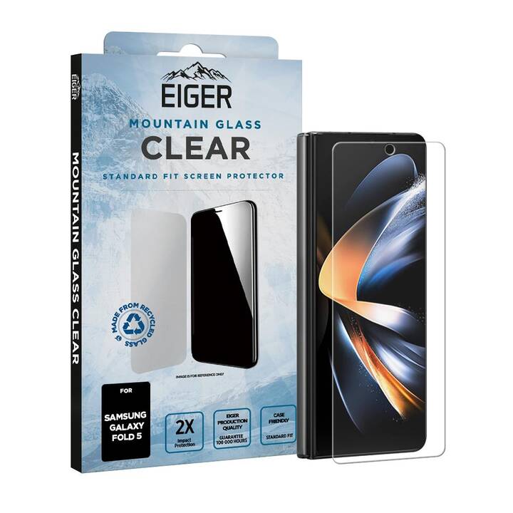 EIGER Verre de protection d'écran Mountain (Galaxy Z Fold 5, 5 pièce)