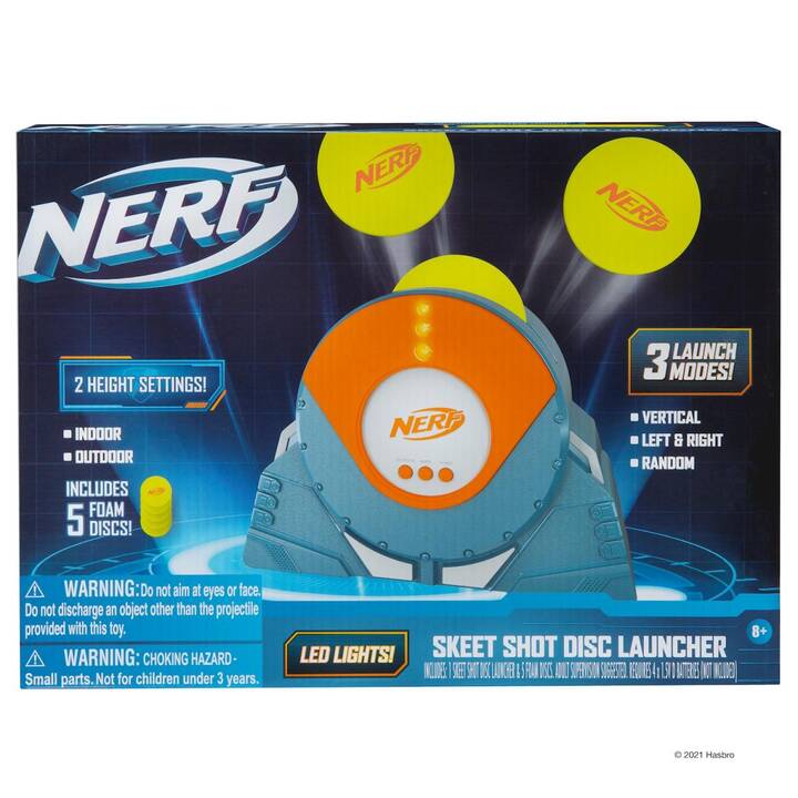 NERF Skeet Shot Disc Launcher Scheibenwurfmaschine (6 Stück)