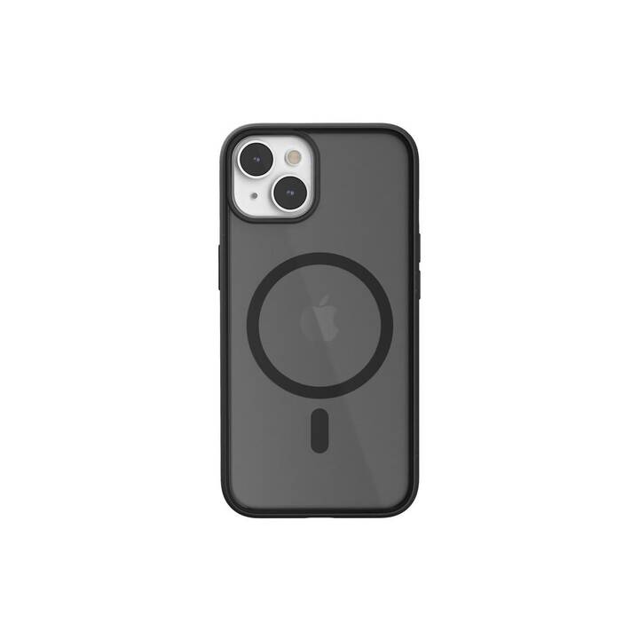 WOODCESSORIES Backcover MagSafe (iPhone 14, Einfarbig, Grau, Mattschwarz)