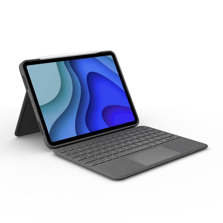 LOGITECH Folio Touch Type Cover / Tablet Tastatur (11", iPad Pro 11 Gen. 2 2020, iPad Pro 11 2018, iPad Pro 11 Gen. 3 2021, iPad Pro 11 Gen. 4 2022, Graphit)