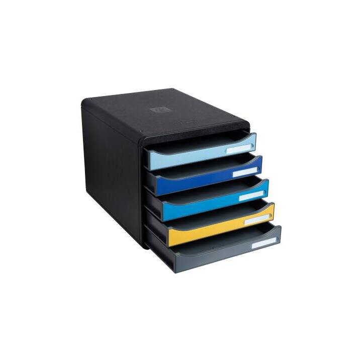 EXACOMPTA Büroschubladenbox BeeBlue (A4, Safran, Hellblau, Marineblau, Türkis, Schwarz)