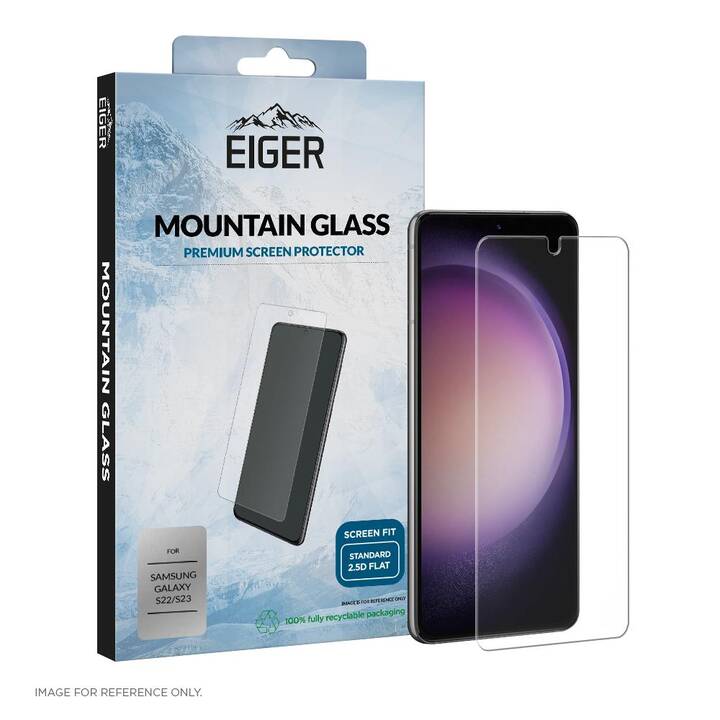 EIGER Verre de protection d'écran Mountain Glass 2.5D Flat (Galaxy S23)