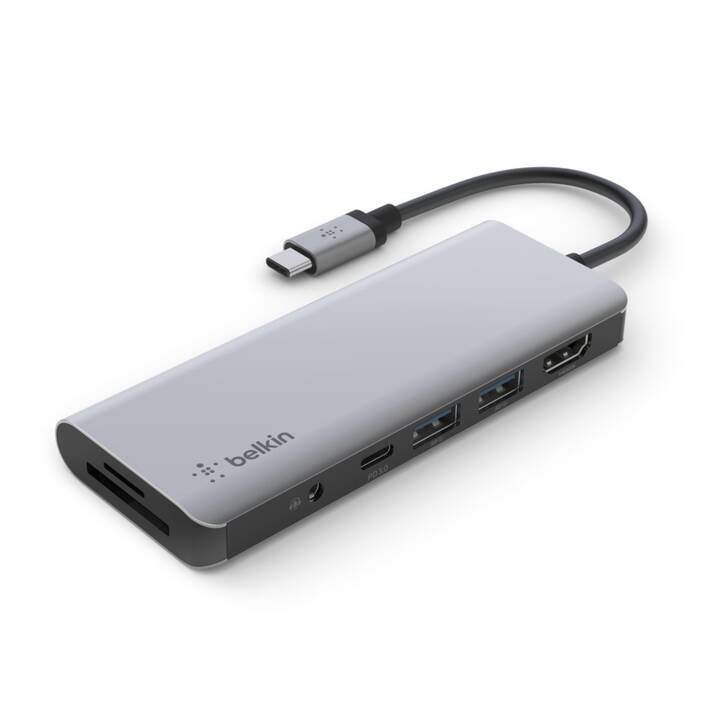 BELKIN Stazione d'aggancio Multiport 7-in-1 (HDMI, USB di tipo C, 2 x USB 3.0 di tipo A)