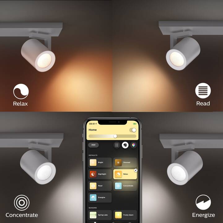 PHILIPS HUE Spot light Argenta White and Color Ambiance 3 Spot BT (LED, 19.5 W)