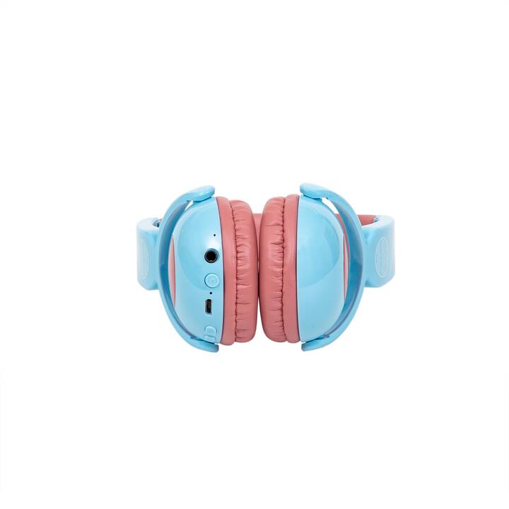 OUR PURE PLANET On-Ear Casque d'écoute pour enfants (PNC, Bluetooth 5.0, Noir, Bleu)