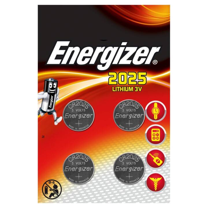 ENERGIZER Batterie (CR2025, 4 Stück)