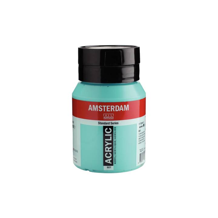 AMSTERDAM Colore acrilica (500 ml, Verde, Turchese)