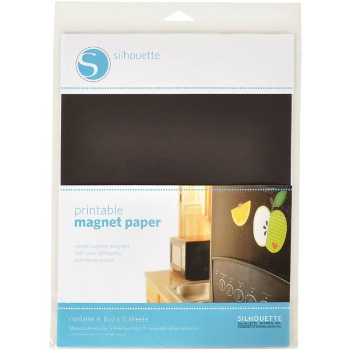 SILHOUETTE Papier magnétique (Noir, A4, 4 pièce)