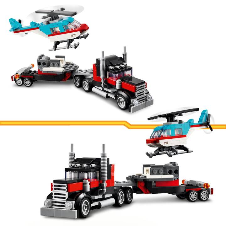 LEGO Creator 3-in-1 Le camion remorque avec hélicoptère (31146)