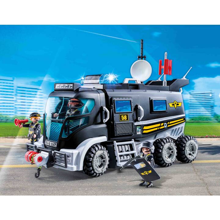 PLAYMOBIL City Action Camion des policiers d'élite avec sirène et gyrophare (9360)