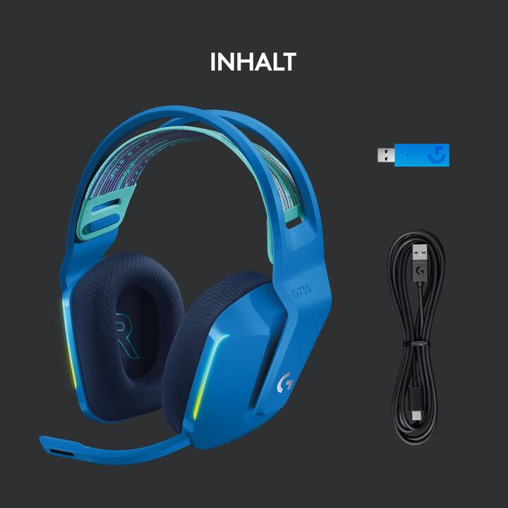 LOGITECH G733 Lightspeed (Over-Ear, Blau)