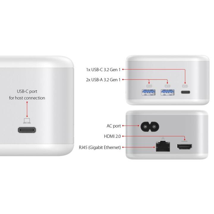 LMP Dockingstation (HDMI, 2 x USB 3.1 Typ-A, USB 3.1 Typ-C)