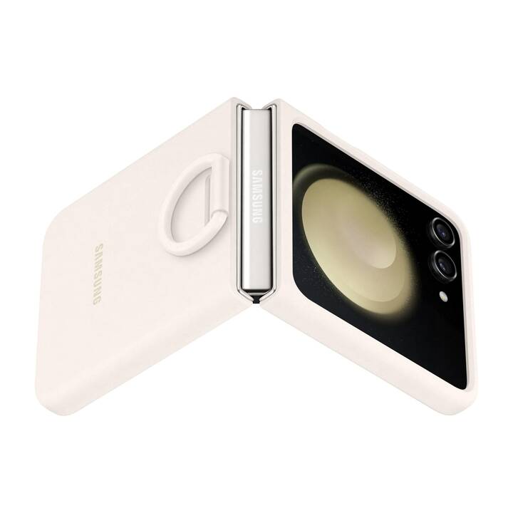 SAMSUNG Backcover con anello (Galaxy Z Flip 5, Crema)
