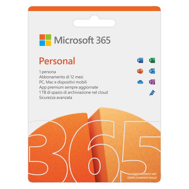 MICROSOFT 365 Personal (Abbonamento, 1x, 1 anno, Italiano)