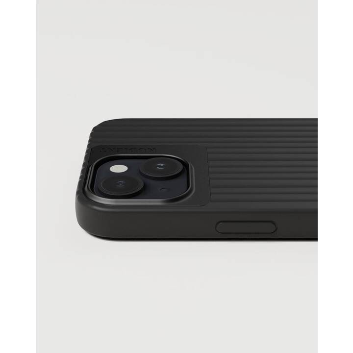 NUDIENT Backcover (iPhone 15, Schwarz Glanz, Schwarz, Charcoal black, Aluminium)