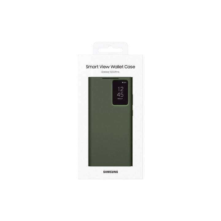 SAMSUNG Flipcover Smart View Wallet Case (Galaxy S23 Ultra, Verde)