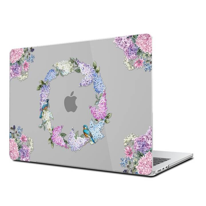 EG Coque rigide (MacBook Air 13" M3 2024, Fleurs, Pourpre)