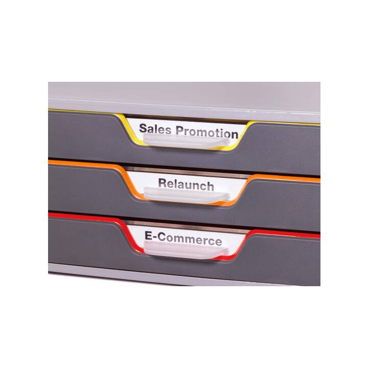DURABLE Büroschubladenbox Varicolor (C4, 28 cm  x 35.6 cm  x 9.5 cm, Weiss)
