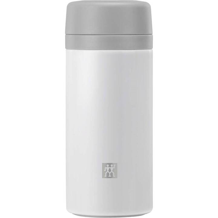 ZWILLING Thermo Trinkflasche Tea & Fruit Infuser (0.42 l, Silber, Weiss)
