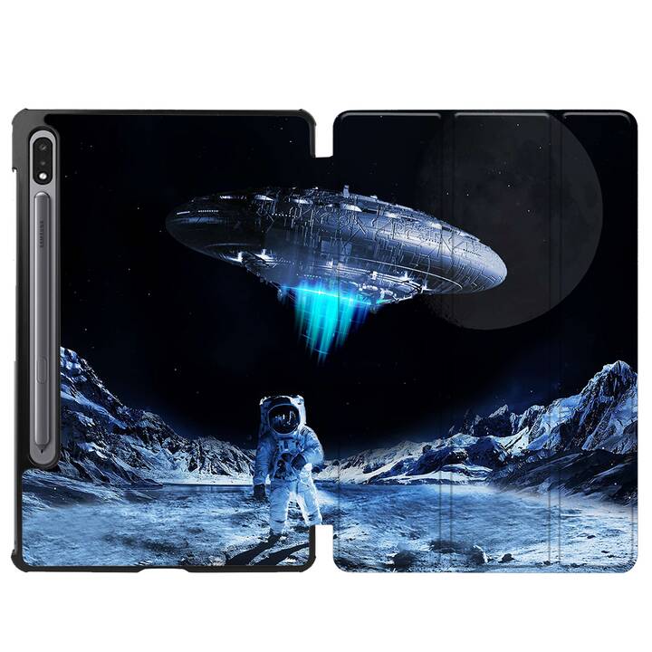 EG Flip cover pour Samsung Galaxy Tab S7 FE 12.4" (2021) - astronaute bleu