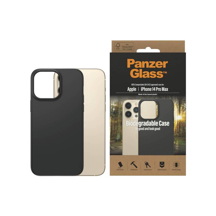 PANZERGLASS Backcover Biodegradable (iPhone 14 Pro Max, Black)