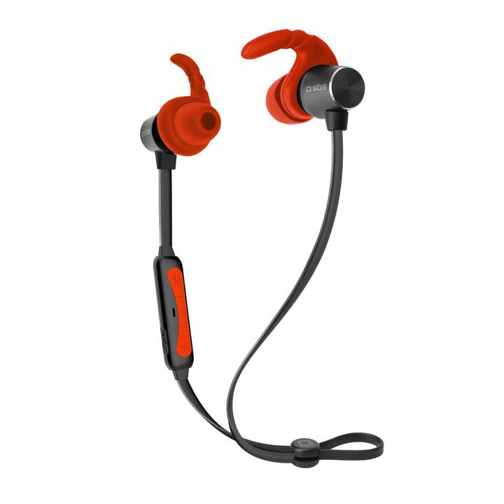 SBS Headset BT501 (In-Ear, Bluetooth 5.0, Rosso, Nero)