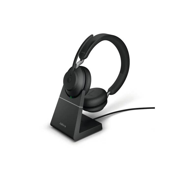 JABRA Office Headset Evolve2 65 Duo UC (On-Ear, Kabellos, Schwarz)