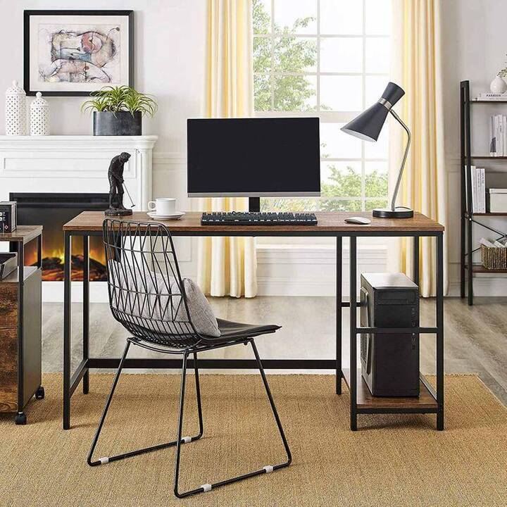 SONGMICS Bureau (Noir, 685 mm x 1485 mm x 115 mm)