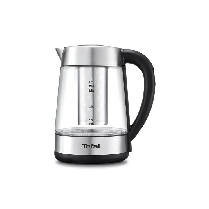 TEFAL BJ750D10 (1.7 l, Glas, Edelstahl, Transparent, Schwarz, Silber)