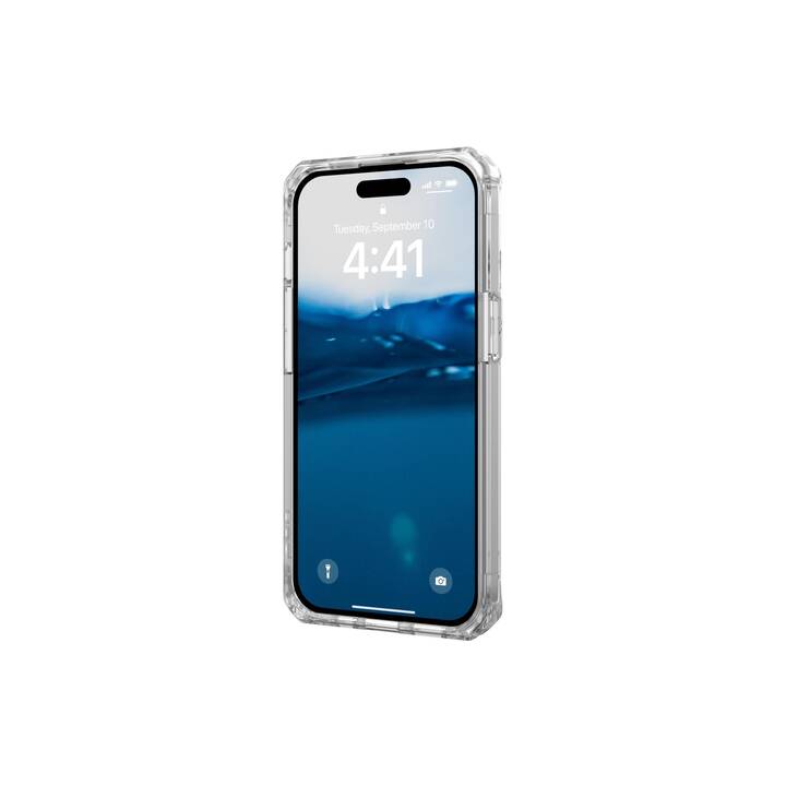 URBAN ARMOR GEAR Backcover (iPhone 15, Transparent, Ice, Blanc)