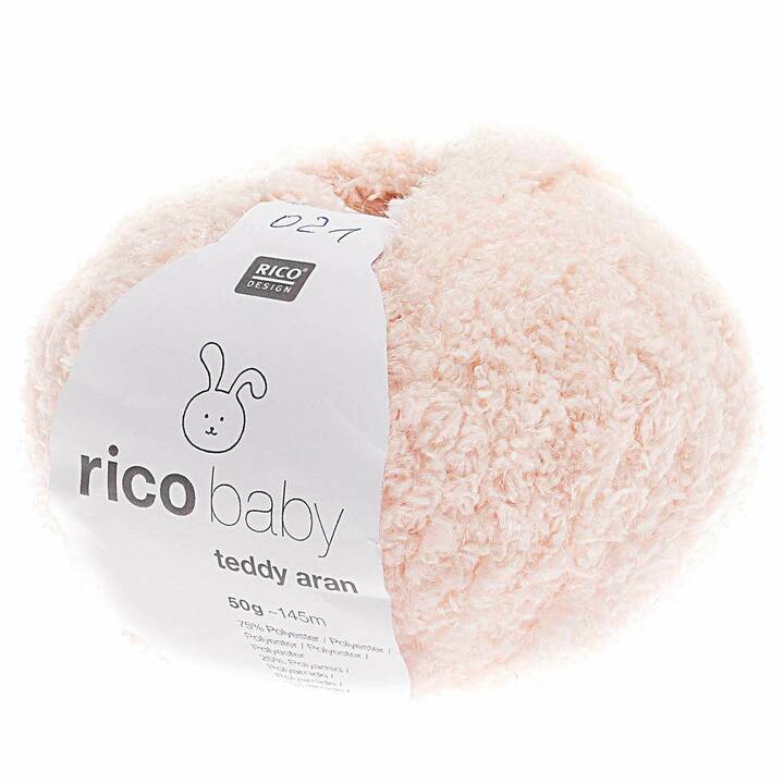 RICO DESIGN Lana Baby Teddy Aran (50 g, Pink, Rosa)