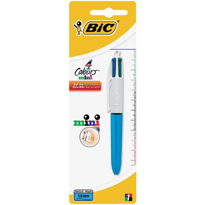 BIC Stylo à bille Mini (Noir, Vert, Bleu, Rouge)