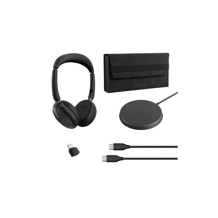 JABRA Cuffia per ufficio Evolve2 65 Flex Duo UC (On-Ear, Senza fili, Nero)