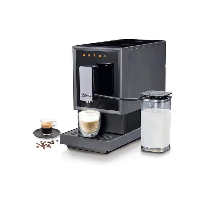 KOENIG Finessa Cube Milk Plus (Grau, Schwarz, 1.2 l, Kaffeevollautomat)