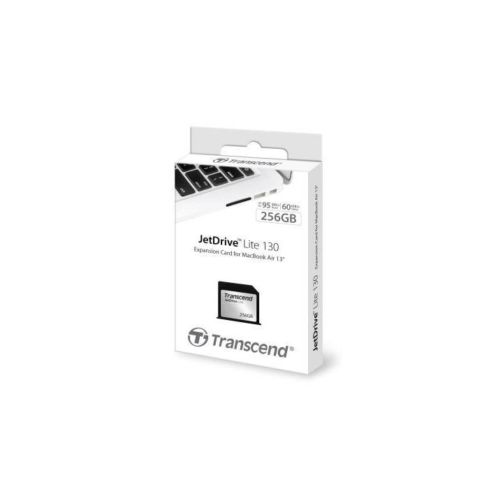 Transcend 128 GB JetDrive Lite extra Speicher-Erweiterungskarte für MacBook Air 13''; angepasst und abschließend mit dem Karten-Slot , TS128GJDL130, schwarz / silberfarben