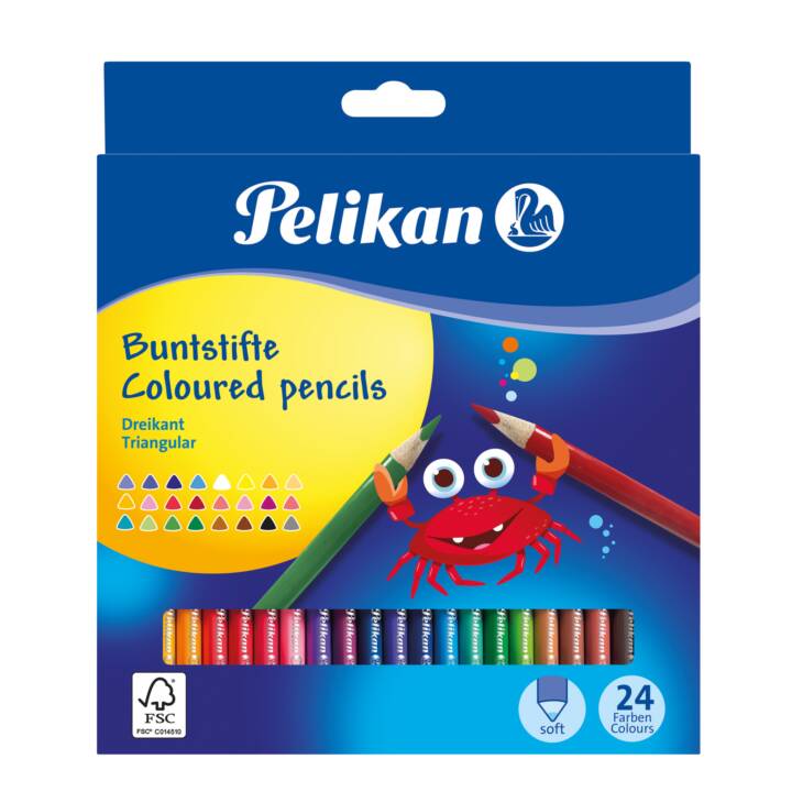 PELIKAN Crayons de couleur (Multicolore, 24 pièce)