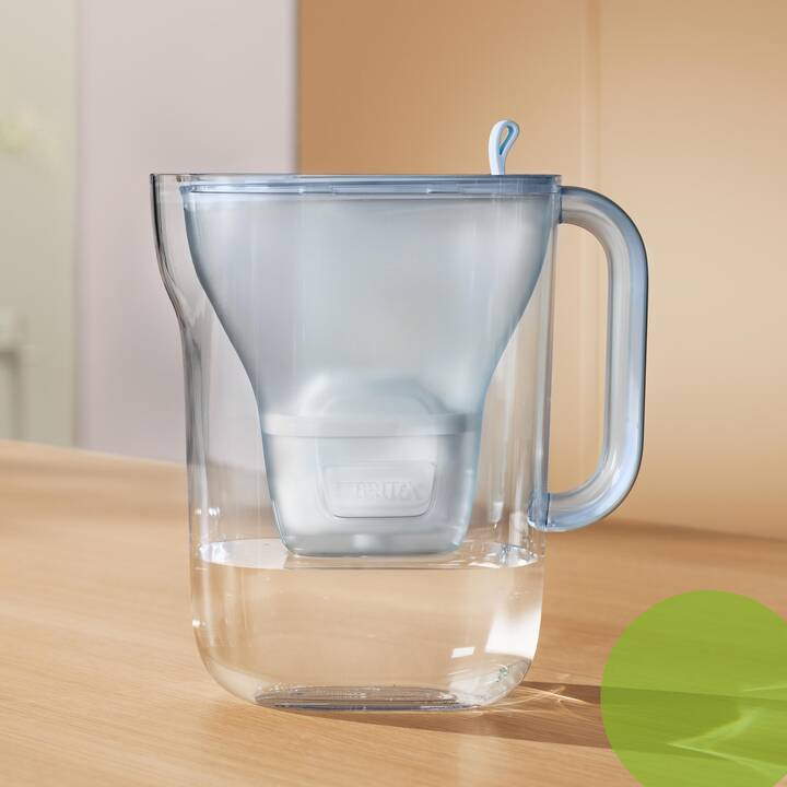 BRITA Carafe filtrante Style eco (1.4 l, Bleu clair, Bleu)