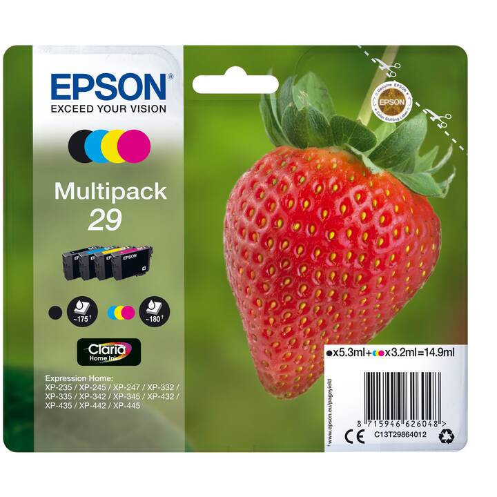 EPSON T29864012 (Gelb, Schwarz, Magenta, Cyan, Multipack)