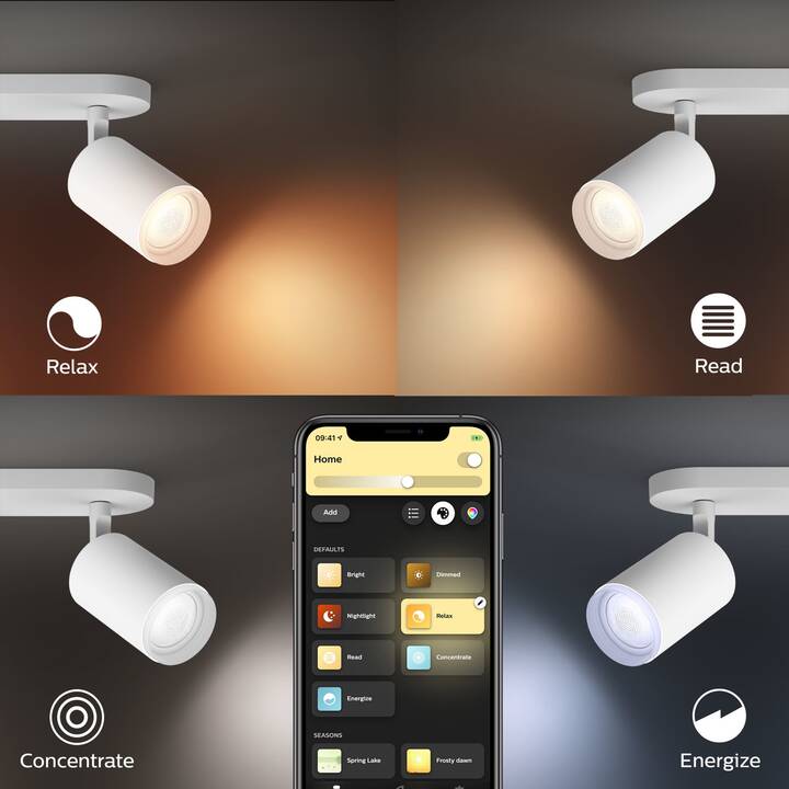 PHILIPS HUE Aufbauspots Fugato White & Color Ambience 3x (LED, 19.5 W)