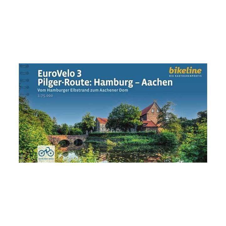 EuroVelo 3 Pilger-Route: Hamburg - Aachen. 1:75'000
