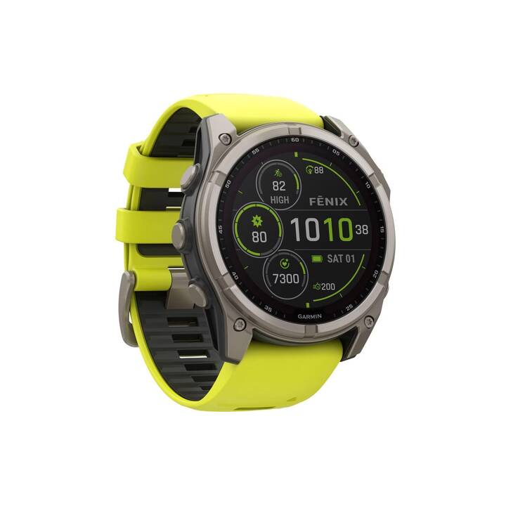 GARMIN Fenix 8 Solar Sapphire (51 mm, One Size, Silber, Titan