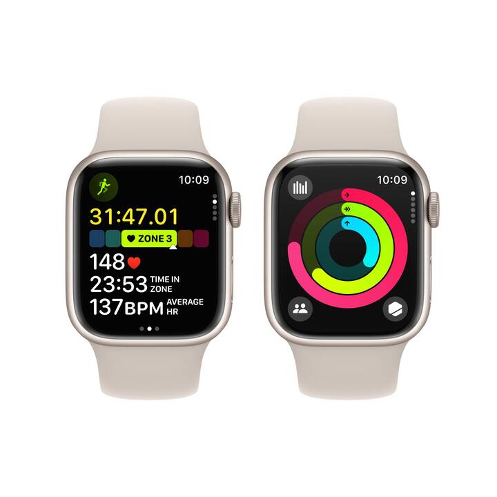 APPLE Watch Series 9 GPS (41 mm, Aluminium, S/M)