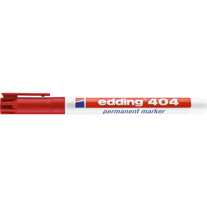 EDDING Marqueur permanent 404 (Rouge, 1 pièce)