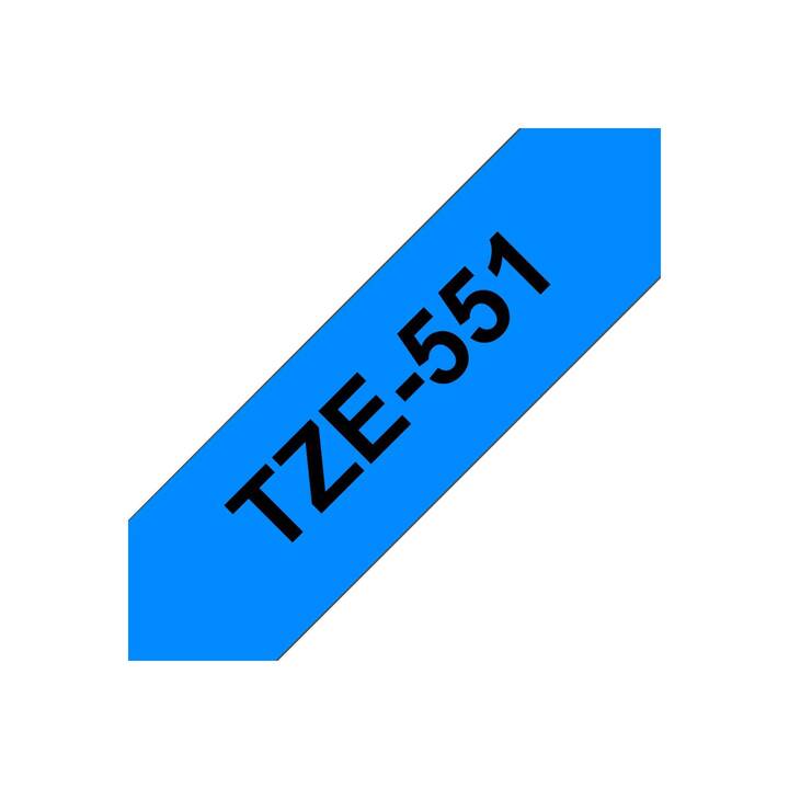 BROTHER TZE-551 Schriftband (Schwarz / Blau, 24 mm)